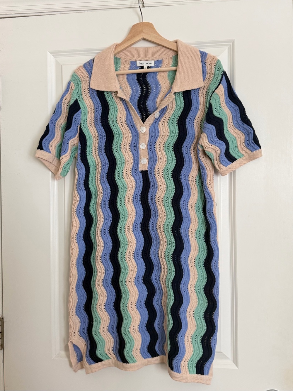 Wavy knit dress